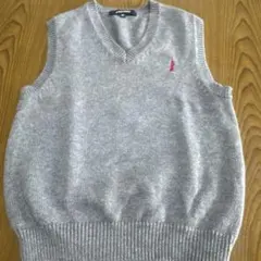 EASTBOY グレー Vネック ノースリーブベスト