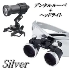 デンタル ルーペ 2.5倍 パープル ライト付 歯科 拡大鏡 角度調整 DIY