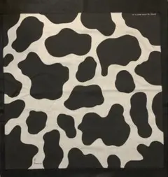 90s USA製 未使用 ヴィンテージ 牛柄 バンダナ アメリカ古着 総柄