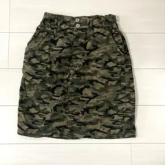 continuier de NICE CLAUP迷彩柄コーデュロイタイトスカート