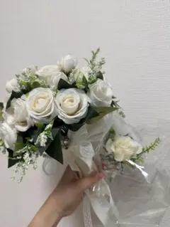 웨딩 부케 부토니에 세트