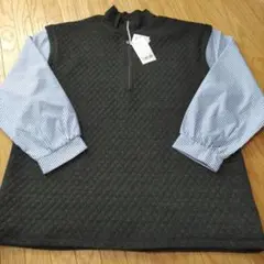 Keitte グレー キルティング トップス Lサイズ