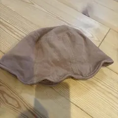 ベージュ コットン チューリップハット