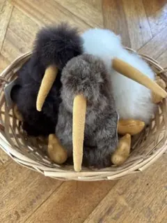 ベビーアルパカ毛ぬいぐるみ キウイ ダークブラウン・ブラウン
