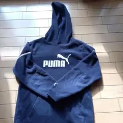 PUMA フード付きネイビーパーカー 150
