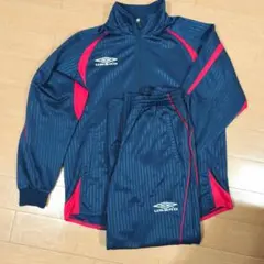 L UMBRO トラックジャケット パンツ セットアップ 上下 ネイビー 赤のサムネイル
