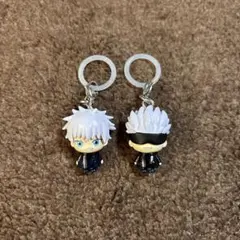 新品同様美品呪術廻戦　懐玉•玉折めじるしアクセサリー五条悟２点セットガチャガチャ