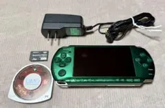 PSP-3000 グリーン 本体＋おまけソフト 動作確認済 メモリースティック付