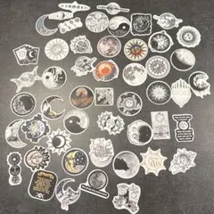 ステッカー　シール　月　ムーン　moon 50枚 コラージュ