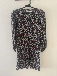 THE SHOP TK ネイビー フラワーワンピース