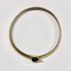 美品】Monet モネ ヴィンテージ ゴールド チョーカー 編み込みデザイン 
