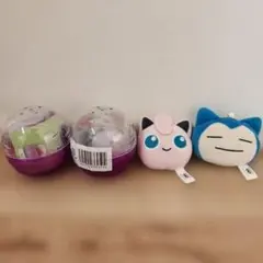 ポケモン ソフビマスコット ヌメラ2個 キーホルダーカビゴン プリン各1点