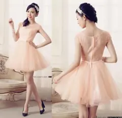 【新品】 チュール レース ワンピース パーティードレス キャバドレス