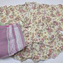 My Melody ゆかたドレス　ゆかた帯２枚セット 110