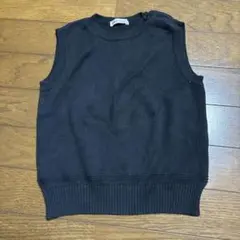 bébé ニットベスト ブラック 95cm