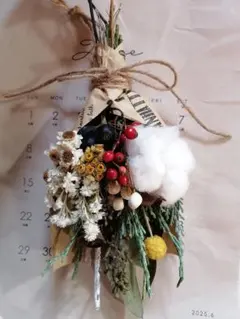 ①　ナチュラルスワッグ　ドライフラワー　送料込み