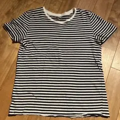 無印良品ボーダー柄 半袖Tシャツ コットン100% Mサイズのサムネイル