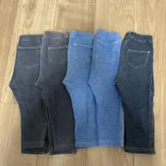 ユニクロ無印　レギンス　10分丈　80㎝　5枚セット