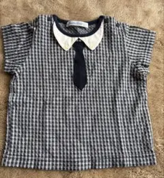 familiar チェック柄襟付きシャツ