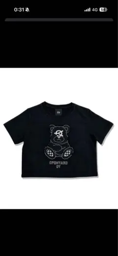 OY OPENYARD クマ 刺繍 半袖 Tシャツ ブラックのサムネイル