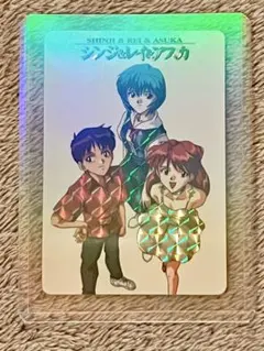 新世紀エヴァンゲリオンカードダス2弾　No.100アスカレイシンジプリズムカード
