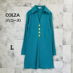 @M-745【COLZA】ハニーズ(L)Vネックリブプルオーバーチュニック