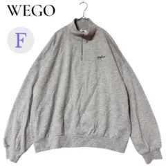 WEGO ハーフジップ トレーナー F 長袖 スウェット ゆるだぼ