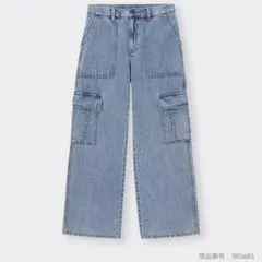 GU ミドルライズカーゴジーンズ 丈標準 ライトデニムのサムネイル