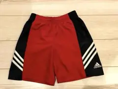 adidas キッズ ハーフパンツ レッド ブラック サッカー　ジャージ