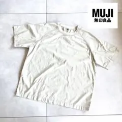 MUJI 無印良品 涼感クルーネック半袖布帛Tシャツ　ナチュラル L メンズ 白のサムネイル