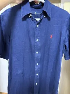 【最高級 リネン100%】 ラルフローレン 半袖 シャツ