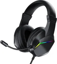 RGB搭載 ゲーミングヘッドセット 40mmドライバー 225g 3.5mm