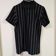 UNIQLO ポロシャツ ストライプ ブラック Mのサムネイル