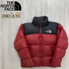 ノースフェイス 700FIL ヌプシ レッド×チャコールグレー メンズM