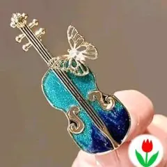バイオリン　ブローチ　レディース　楽器　ヴィンテージ　ブランド　卒業式　入学式