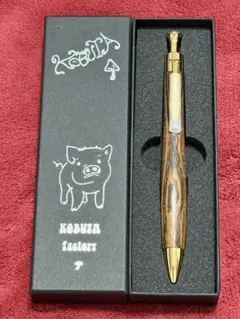 こぶた工房 花梨瘤紅白 シャーペン ゴールド金具 0.5mm - メルカリ