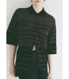 HALF SLEEVE OVER KNIT SHIRT クラネのサムネイル