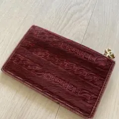 CHANEL レザー 名刺入れ レッド CHANEL レザー 名刺入れ レッド レッド（赤）系 CHANEL(シャネル