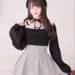 M*様 Pal elfy　パルエルフィー　ハシゴレースアンサンブルニット　ブラッのサムネイル