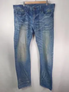 glamb デニム パンツ ダメージデニム 蜂の巣 ヒゲ 色落ち W44 グラムのサムネイル