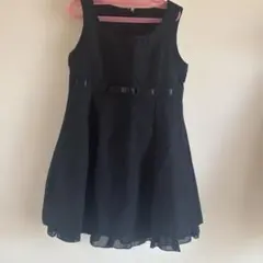 入学式　卒業式　冠婚葬祭　フォーマル　ノースリーブ　ワンピース　黒　120