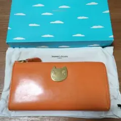 【美品】tsumori chisato 猫モチーフ 長財布 オレンジのサムネイル