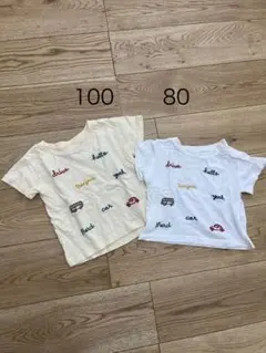 2024年購入　petit main Tシャツ2枚セット（100cm・80cm）