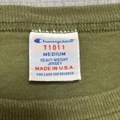 champion フェード T1011 ポケットTシャツ 【USA製】オリーブ