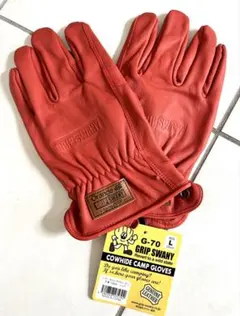 ★新品 GRIP SWANY G-70 キャンプグローブ レッド Lのサムネイル