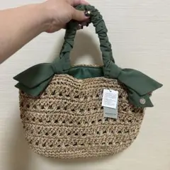 タグつき　cachecache カゴバッグ　カシュカシュ