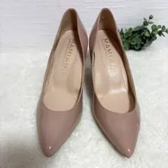 MAMIAN ピンクベージュ ポインテッドトゥ ハイヒール