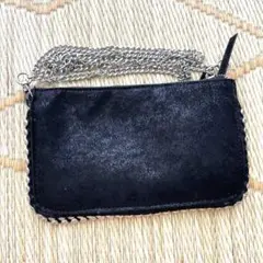 スタッズ付きブラッククラッチバッグ　ZARA ザラ