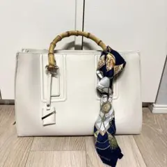 ROPE ジャバラバンブー　バッグ　ホワイトのサムネイル