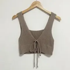 INGNI イング 2WAYリブビスチェ M ニット モカ レイヤード